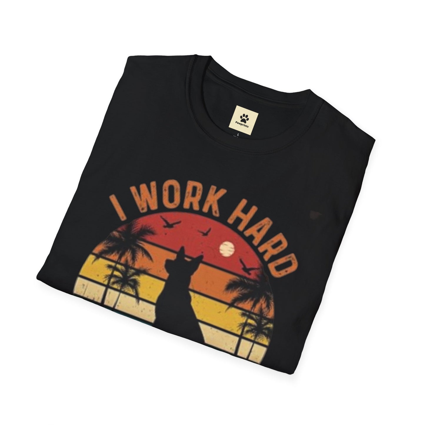 I Work Hard Dog Lover T-Shirt - Unisex Softstyle Tee, Perfect Gift for Pet Owners